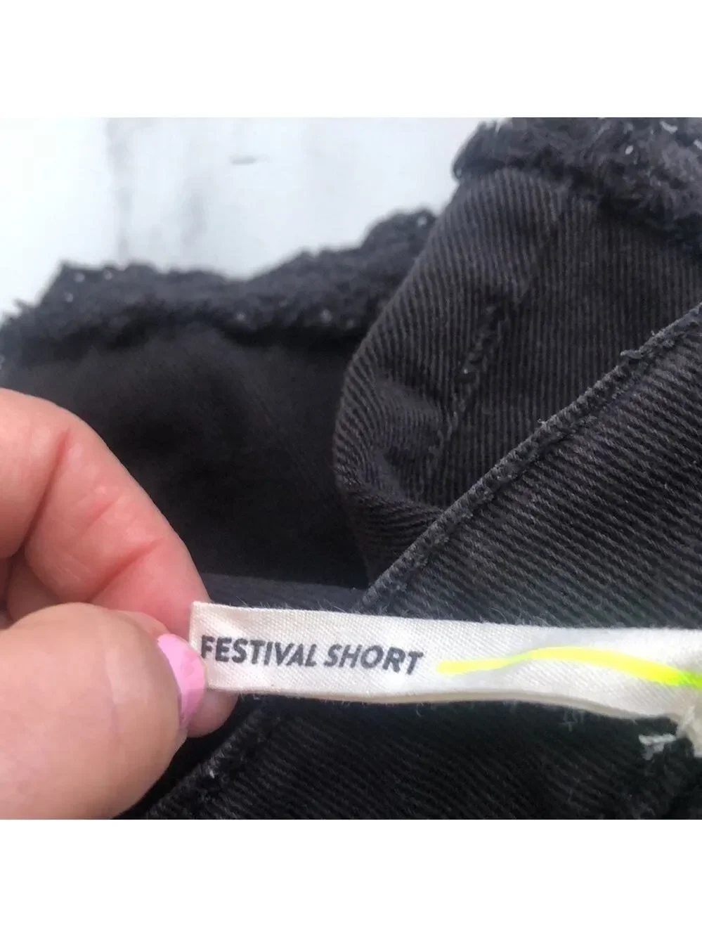 Garage Festival Style Black Denim Shorts Size 5